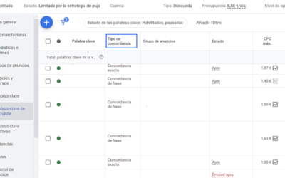 Tipos de Concordancia de Google Ads